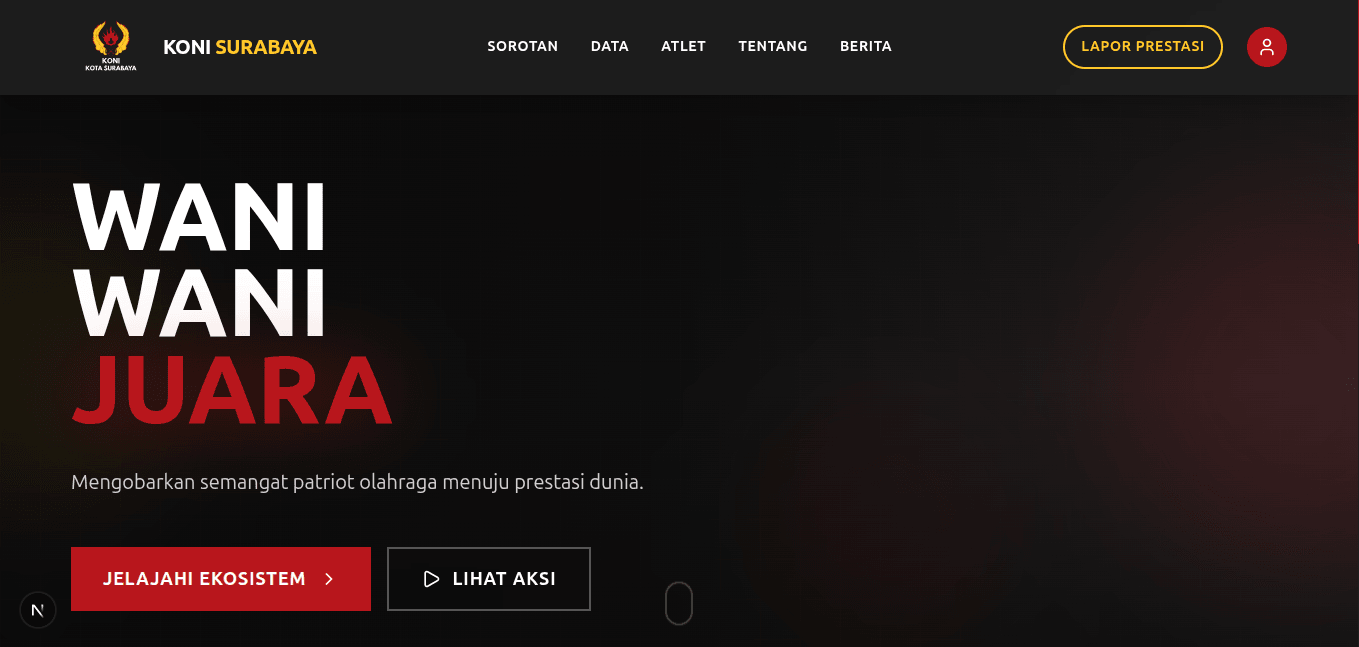 Web Portal with CMS โ KONI Surabaya