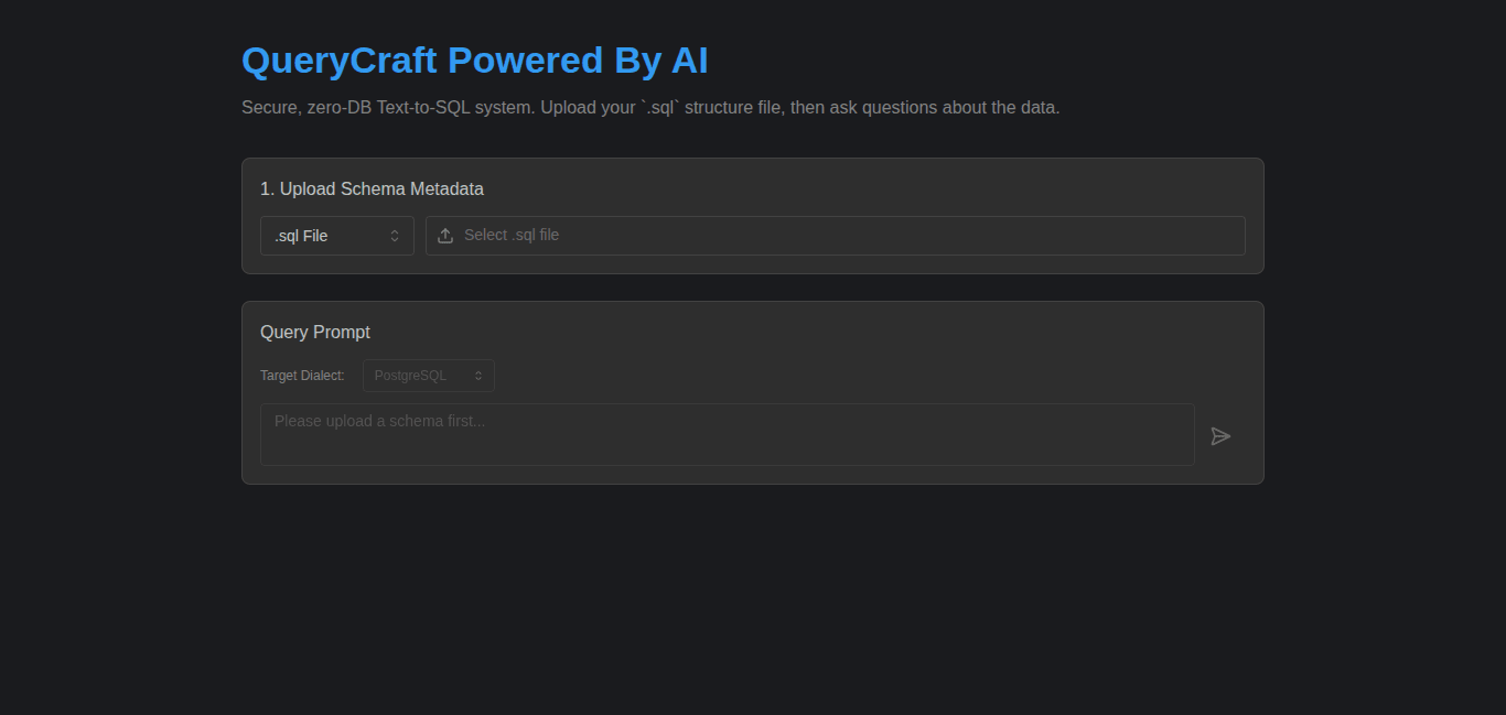 QueryCraft โ Text to SQL